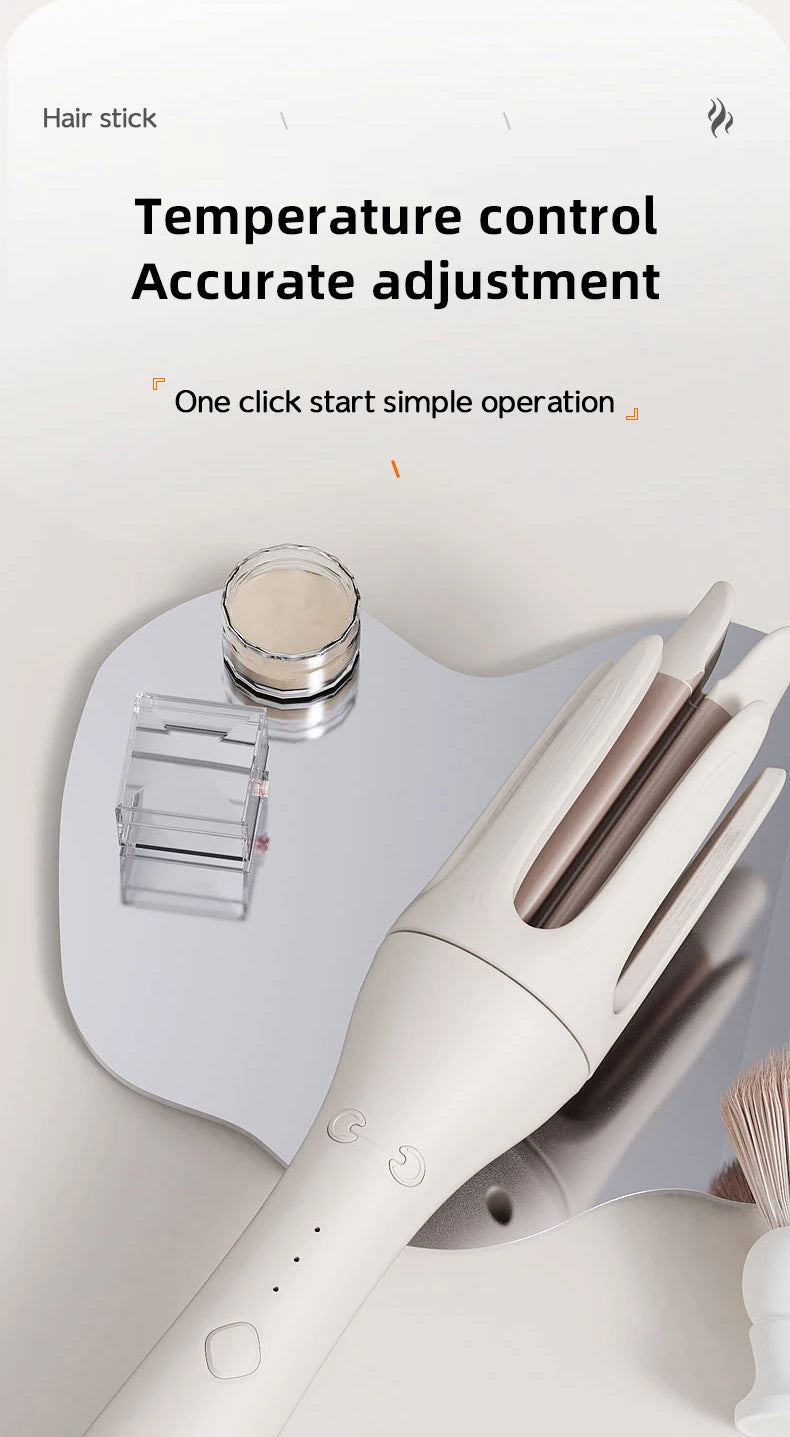 Automatic Hair Curler - 32mm Ceramic Hair Roller With Auto Rotating Wand - ZOOMNSTORE