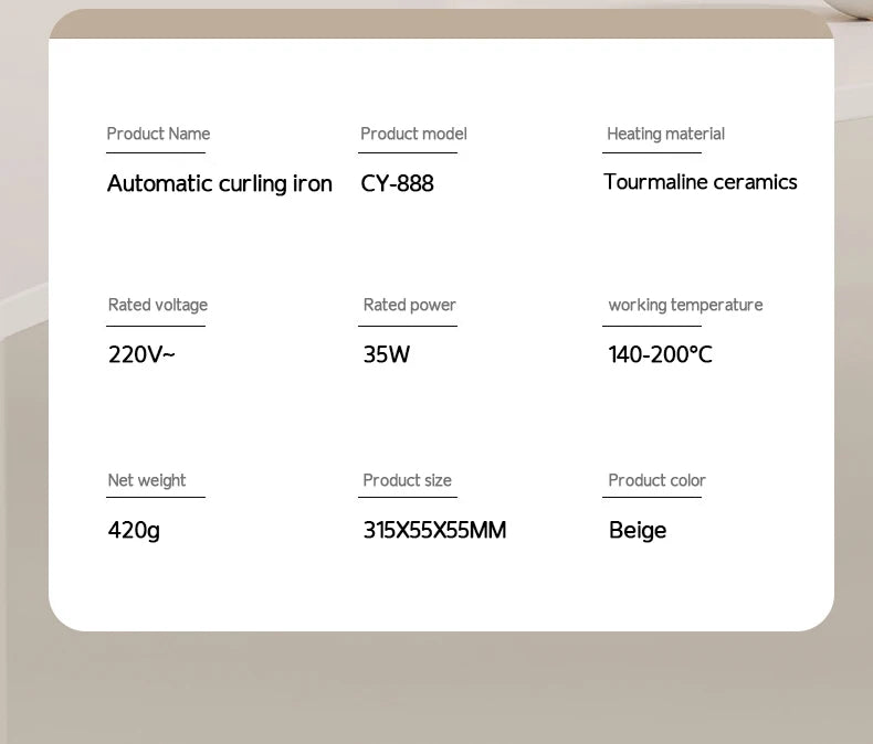 Automatic Hair Curler - 32mm Ceramic Hair Roller With Auto Rotating Wand - ZOOMNSTORE