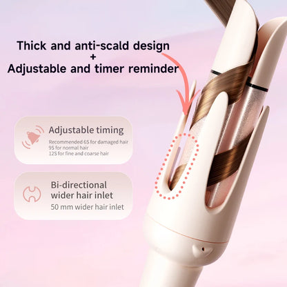 Automatic Hair Curler | 32mm Ceramic Hair Roller With Timer & Anti-Scald Design - ZOOMNSTORE