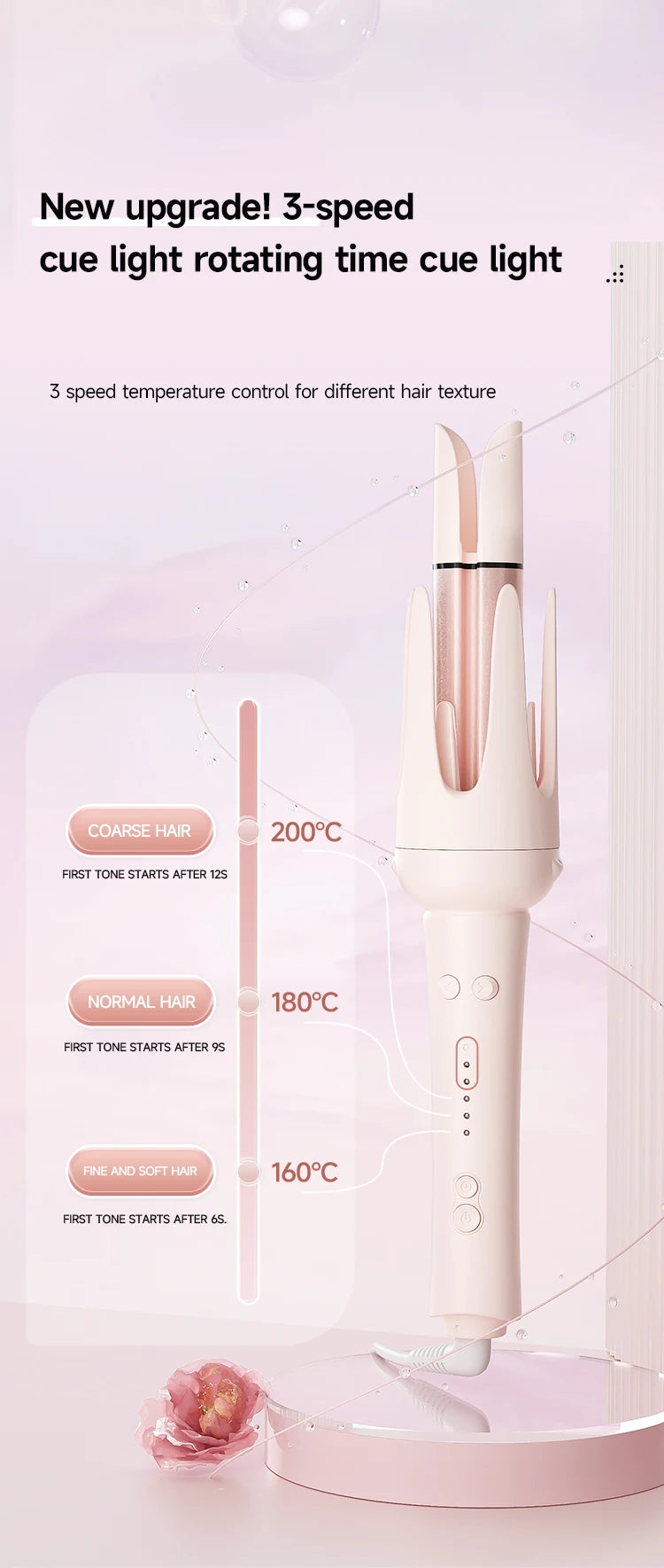 Automatic Hair Curler | 32mm Ceramic Hair Roller With Timer & Anti-Scald Design - ZOOMNSTORE