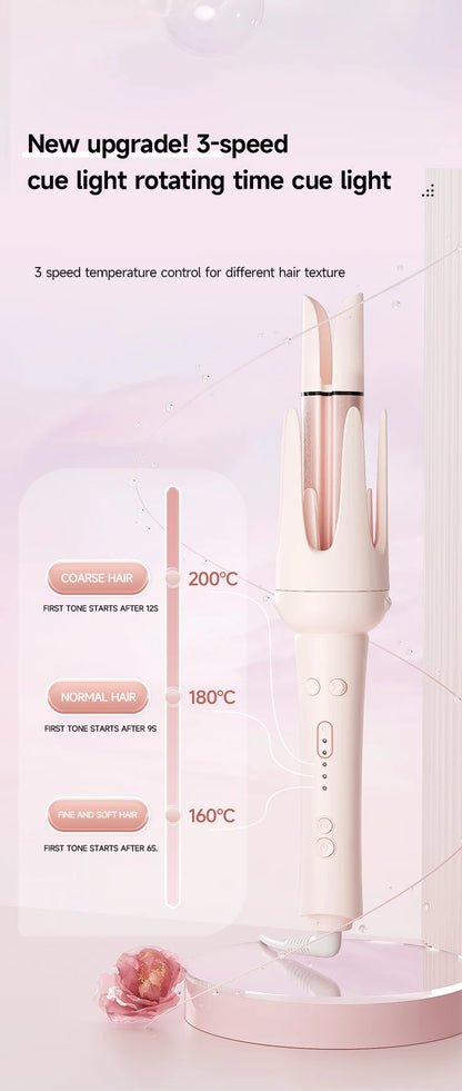 Automatic Hair Curler | 32mm Ceramic Hair Roller With Timer & Anti-Scald Design - ZOOMNSTORE