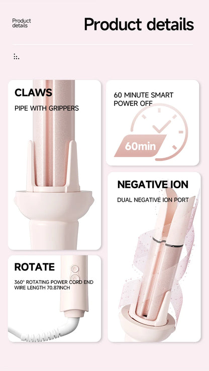 Automatic Hair Curler | 32mm Ceramic Hair Roller With Timer & Anti-Scald Design - ZOOMNSTORE