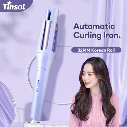 Automatic Hair Curler - 32MM Ceramic Hair Roller with Digital Temperature Control - ZOOMNSTORE