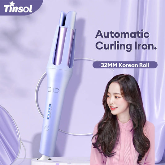 Automatic Hair Curler - 32MM Ceramic Hair Roller with Digital Temperature Control - ZOOMNSTORE