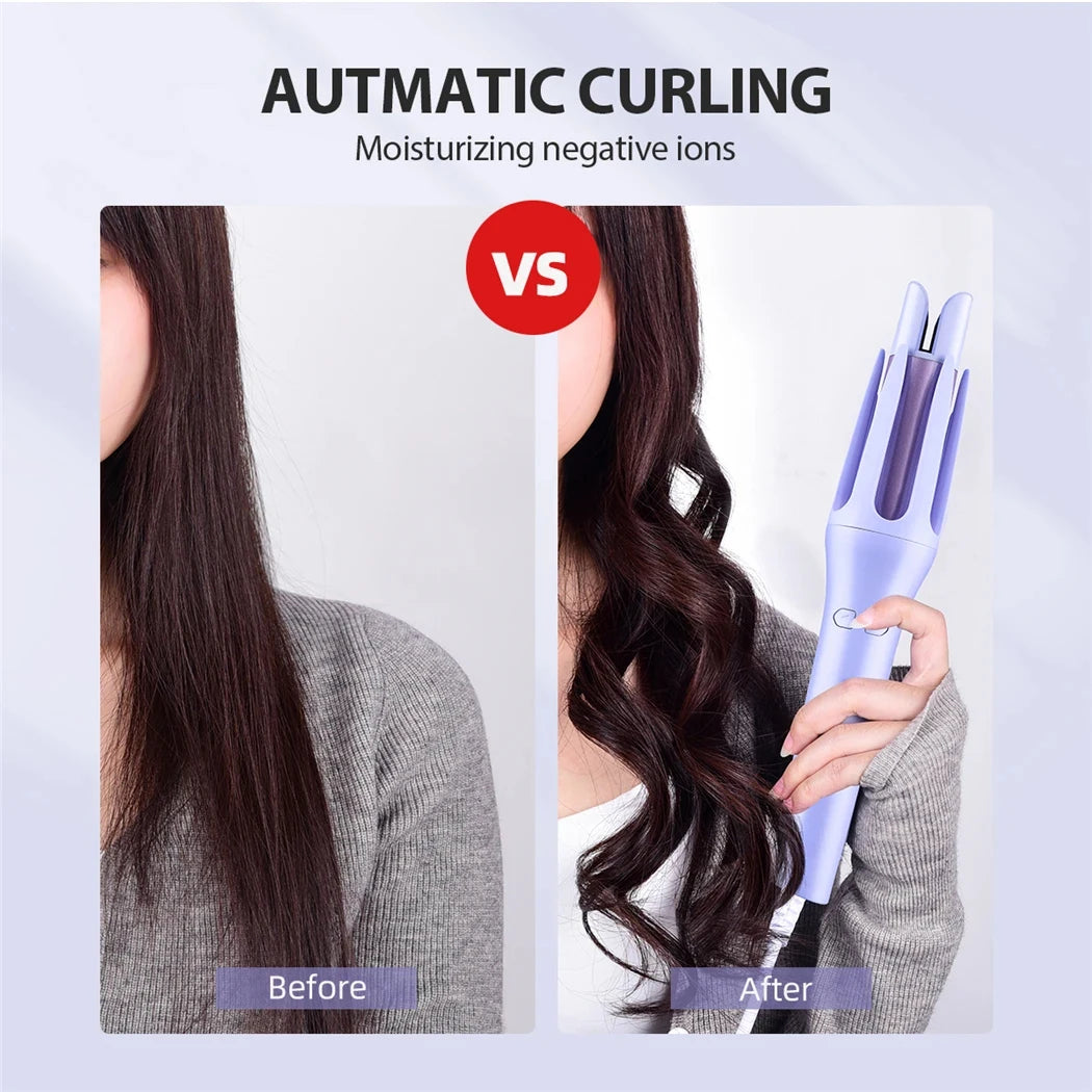 Automatic Hair Curler - 32MM Ceramic Hair Roller with Digital Temperature Control - ZOOMNSTORE
