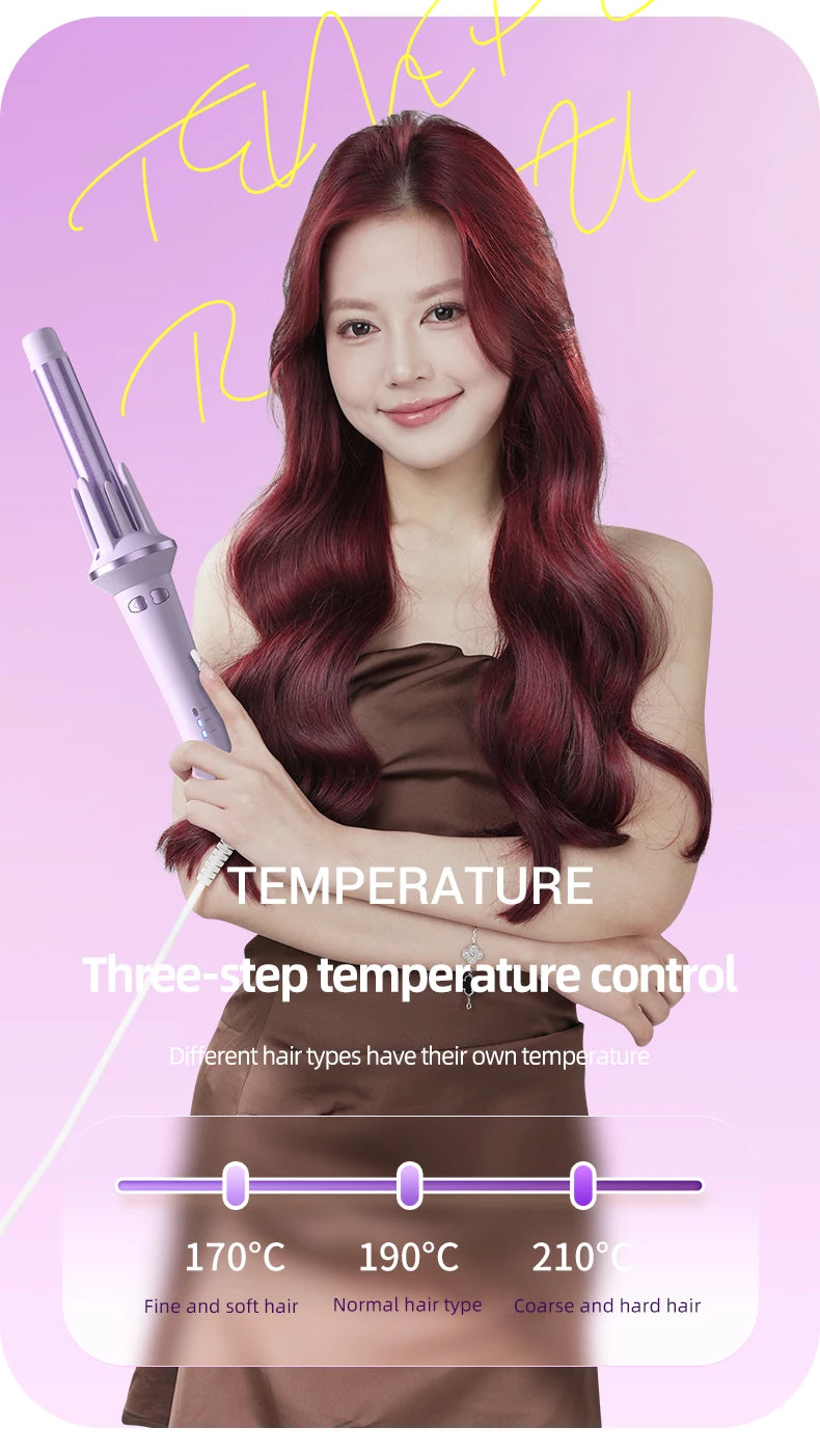 Automatic Hair Curler - Large Wave Curling Iron 28mm/32mm | Fast Heating Tourmaline Ceramic Wand - ZOOMNSTORE