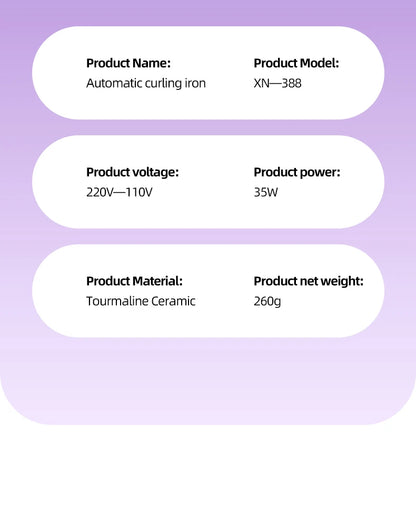 Automatic Hair Curler - Large Wave Curling Iron 28mm/32mm | Fast Heating Tourmaline Ceramic Wand - ZOOMNSTORE