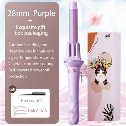 Automatic Hair Curler - Large Wave Curling Iron 28mm/32mm | Fast Heating Tourmaline Ceramic Wand - ZOOMNSTORE
