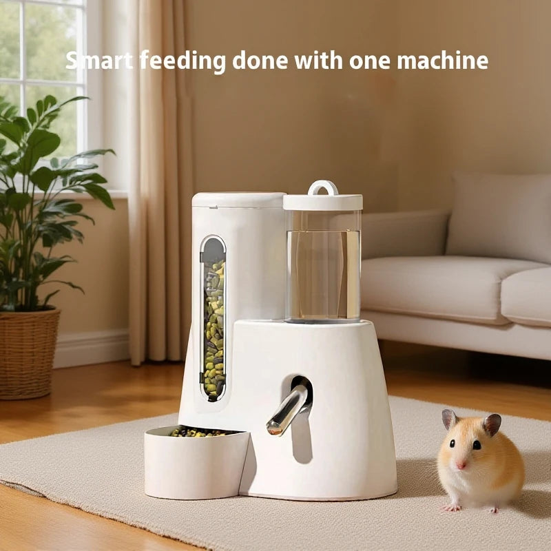 Automatic Hamster Feeder - Large Capacity Leakproof Pet Food & Water Dispenser - ZOOMNSTORE