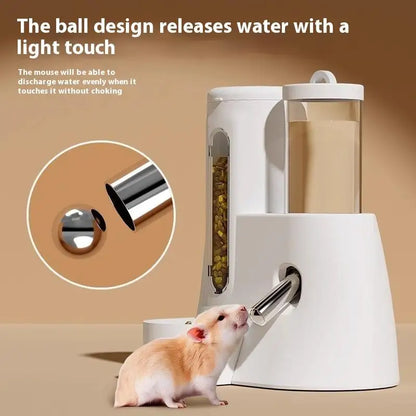Automatic Hamster Feeder - Large Capacity Leakproof Pet Food & Water Dispenser - ZOOMNSTORE