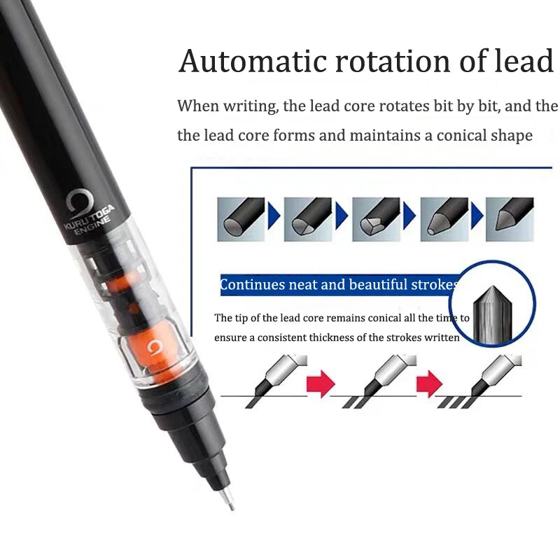 Automatic Mechanical Pencil - 05mm Anti-Slip Grip with Scalable Tip - ZOOMNSTORE