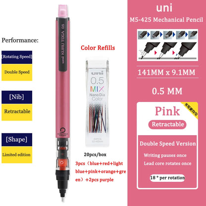 Automatic Mechanical Pencil - 05mm Anti-Slip Grip with Scalable Tip - ZOOMNSTORE