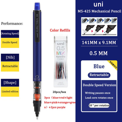 Automatic Mechanical Pencil - 05mm Anti-Slip Grip with Scalable Tip - ZOOMNSTORE