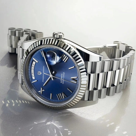 Automatic Mechanical Watch - Men's 36mm Stainless Steel Wristwatch with Sapphire Crystal Dial - ZOOMNSTORE