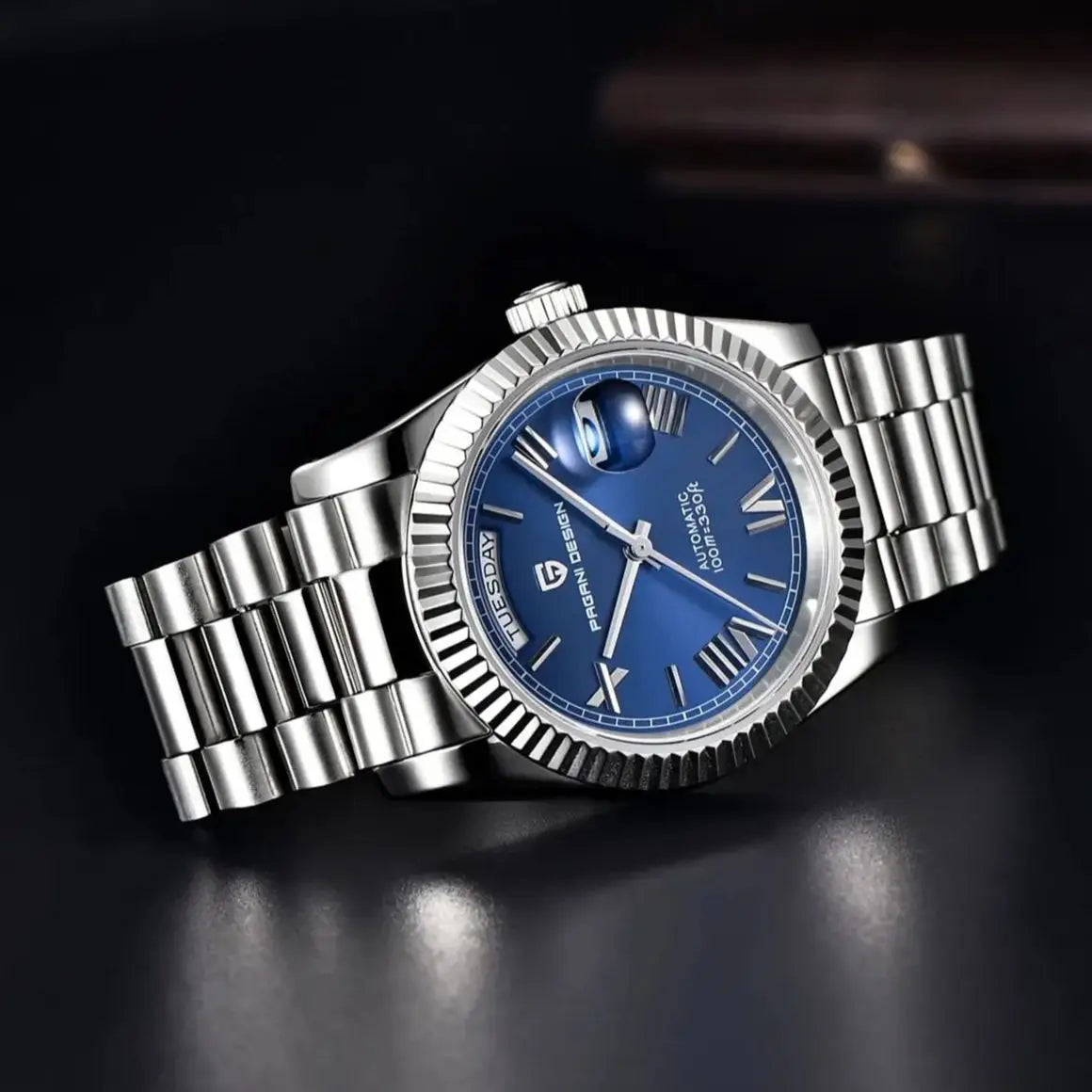 Automatic Mechanical Watch - Men's 36mm Stainless Steel Wristwatch with Sapphire Crystal Dial - ZOOMNSTORE