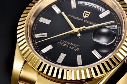 Automatic Mechanical Watch - Men's 36mm Stainless Steel Wristwatch with Sapphire Crystal Dial - ZOOMNSTORE