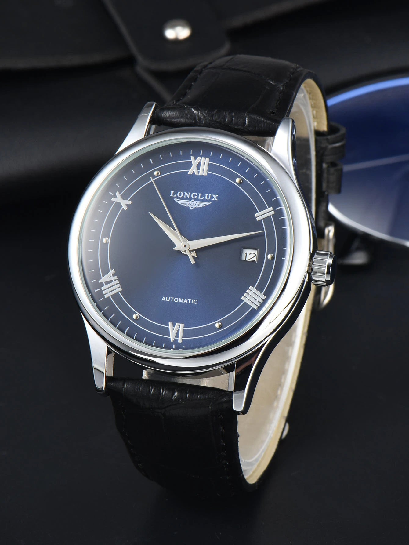 LONGLUX Waterproof Automatic Mechanical Mens Watch - Versatile Fashion Leather Gift - ZOOMNSTORE