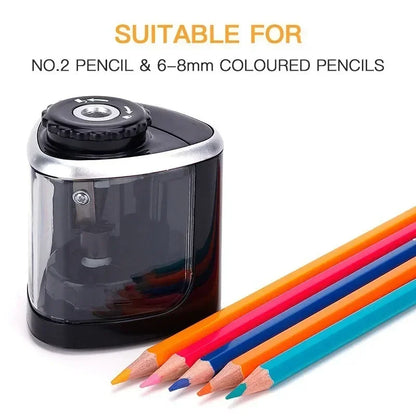 Electric Sharpener Desktop Automatic Pencil Sharpener Suitable To Pencils (6-8mm) for Students School Office Stationery - ZOOMNSTORE