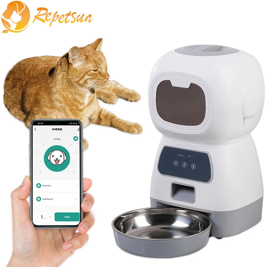 Automatic Pet Feeder - 3.5L Large Capacity Smart Feeding System With Voice Recorder - ZOOMNSTORE