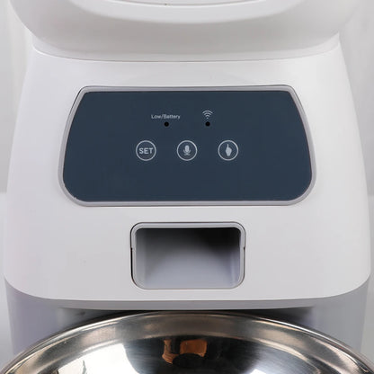 Automatic Pet Feeder - 3.5L Large Capacity Smart Feeding System With Voice Recorder - ZOOMNSTORE