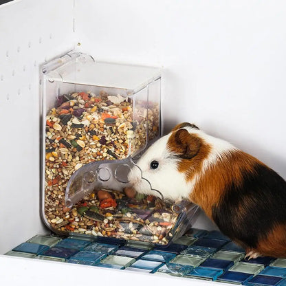Automatic Pet Feeder - Clear Plastic Hamster Food Dispenser for Small Animals - ZOOMNSTORE