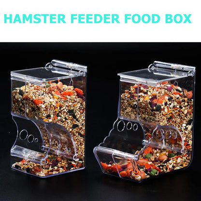 Automatic Pet Feeder - Clear Plastic Hamster Food Dispenser for Small Animals - ZOOMNSTORE