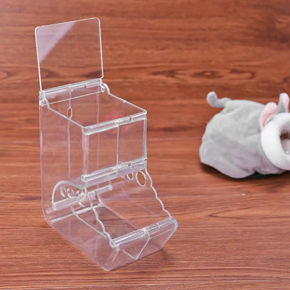 Automatic Pet Feeder - Clear Plastic Hamster Food Dispenser for Small Animals - ZOOMNSTORE