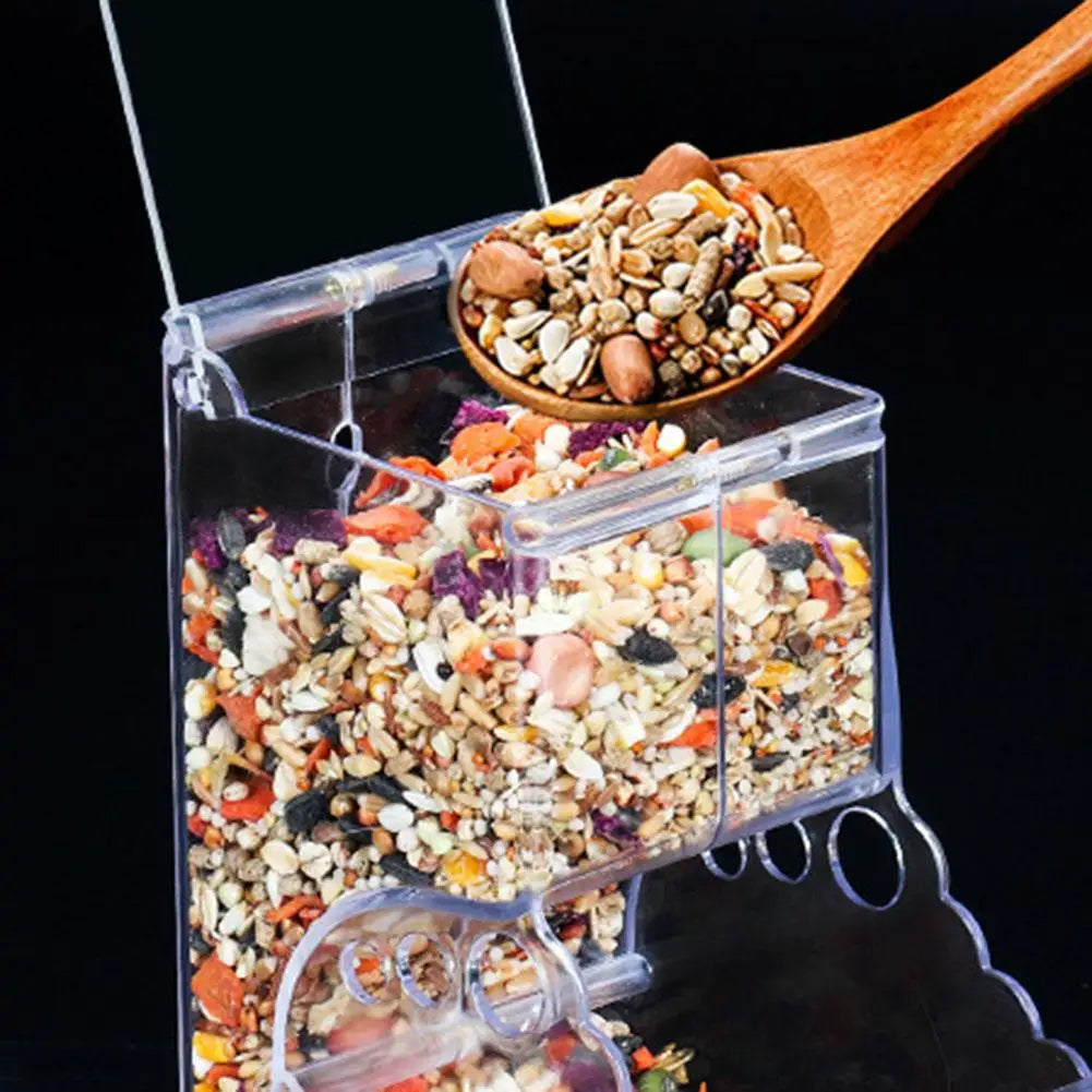 Automatic Pet Feeder - Clear Plastic Hamster Food Dispenser for Small Animals - ZOOMNSTORE