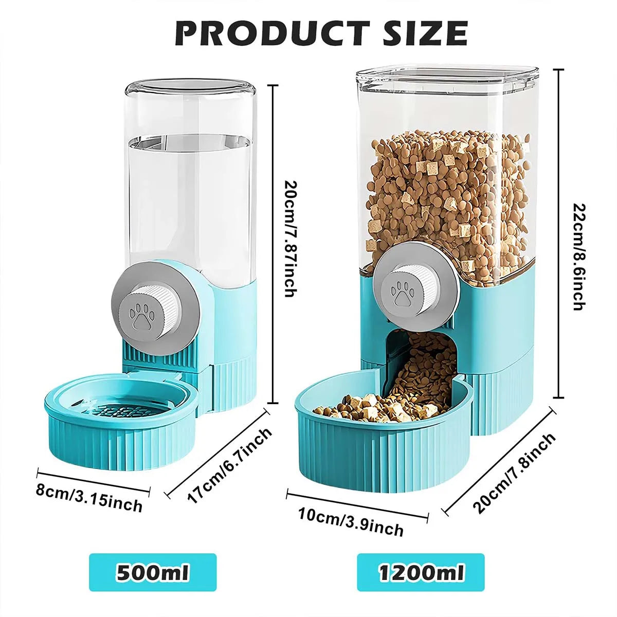 Automatic Pet Feeder | Hanging Gravity Pet Feeder & Water Dispenser For Cats, Dogs, Rabbits - ZOOMNSTORE