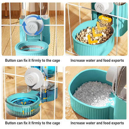 Automatic Pet Feeder | Hanging Gravity Pet Feeder & Water Dispenser For Cats, Dogs, Rabbits - ZOOMNSTORE
