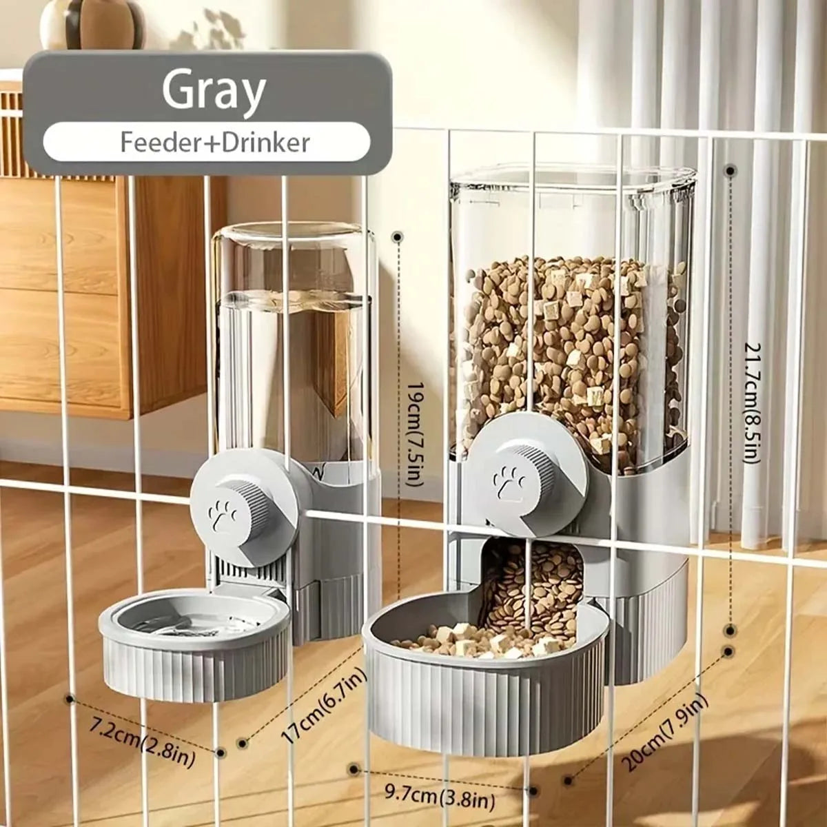 Automatic Pet Feeder | Hanging Gravity Pet Feeder & Water Dispenser For Cats, Dogs, Rabbits - ZOOMNSTORE