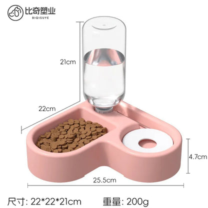 Automatic Pet Feeder - Universal Dog and Cat Basin with Water Dispenser Bowl - ZOOMNSTORE