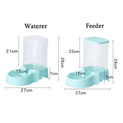 Automatic Pet Feeder  Water Fountain - 38L Cat Dog Food Dispenser - ZOOMNSTORE