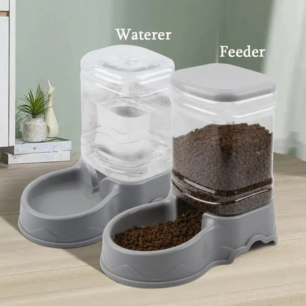 Automatic Pet Feeder  Water Fountain - 38L Cat Dog Food Dispenser - ZOOMNSTORE