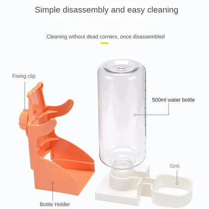 Automatic Pet Water Dispenser - Adjustable Hanging Waterer for Small Animals | Plastic Bottle - ZOOMNSTORE