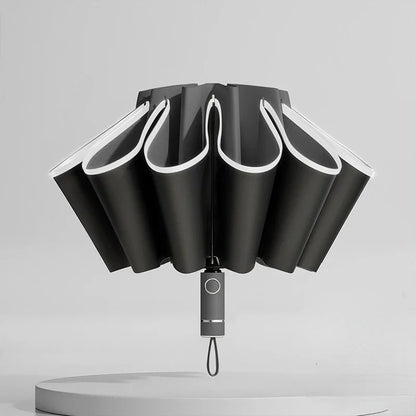 Men Women Umbrella  Fully Automatic Reverse Folding Umbrella with Windproof Reflective Stripe UV Umbrellas - ZOOMNSTORE