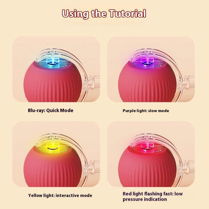Automatic Rolling Cat Ball – USB Rechargeable Smart Pet Toy with Tail Lamp - ZOOMNSTORE