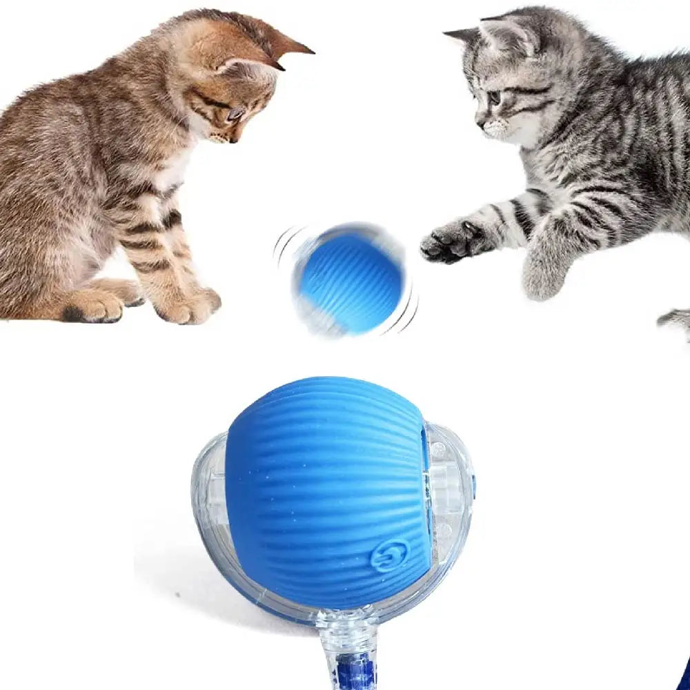 Automatic Rolling Cat Ball – USB Rechargeable Smart Pet Toy with Tail Lamp - ZOOMNSTORE