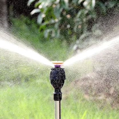 360-Degree Automatic Garden Sprinkler - Stainless Steel Tripod Irrigation Tool - ZOOMNSTORE