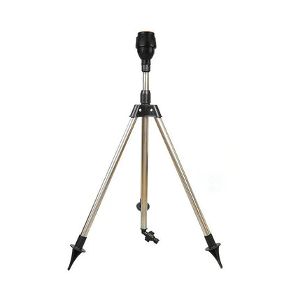 360-Degree Automatic Garden Sprinkler - Stainless Steel Tripod Irrigation Tool - ZOOMNSTORE