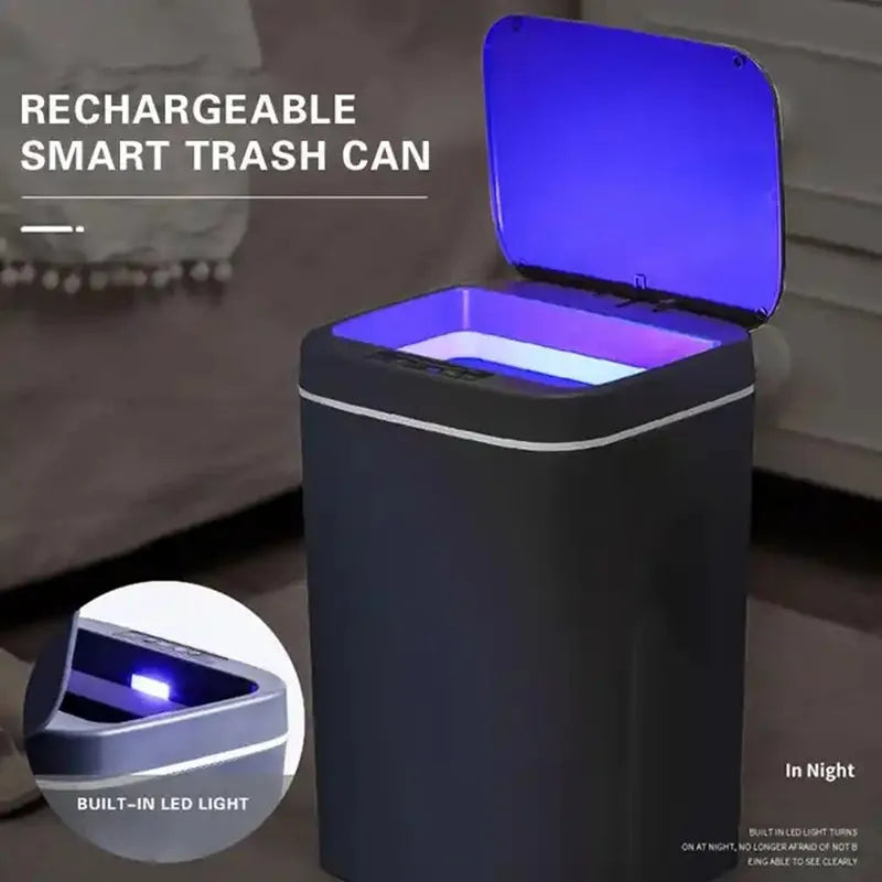 Touchless 16L Sensor Trash Can - Smart Waterproof Kitchen  Bathroom Wastebin - ZOOMNSTORE