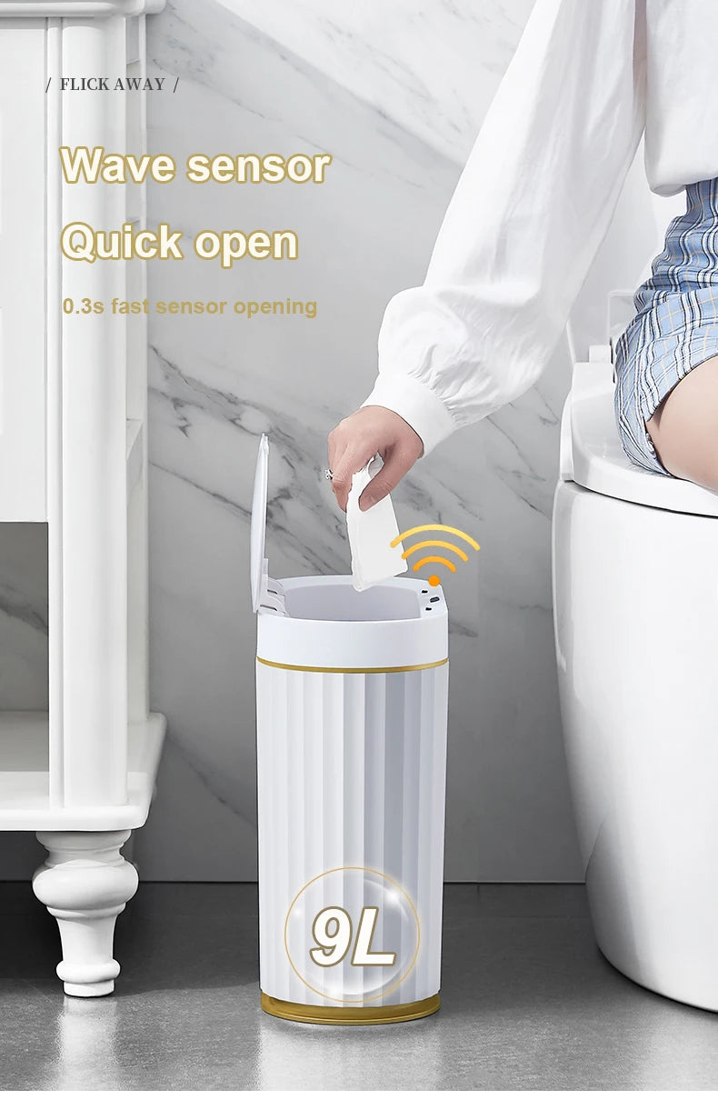 Automatic Sensor Trash Can - 79L Smart Induction Garbage Bin for Bathroom and Kitchen - ZOOMNSTORE