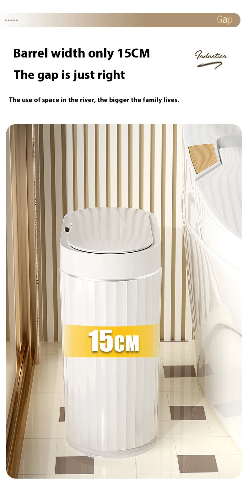 Automatic Smart Trash Can - Sensor Garbage Bin with Odor Locking Lid for Kitchen & Bathroom - ZOOMNSTORE