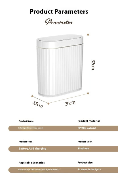 Automatic Smart Trash Can - Sensor Garbage Bin with Odor Locking Lid for Kitchen & Bathroom - ZOOMNSTORE