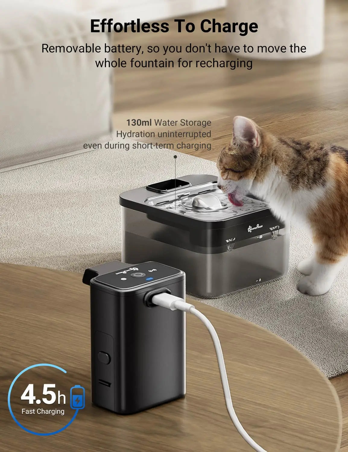 Automatic Stainless Steel Cat Water Fountain - 25L Wireless Pet Drinker with Battery  Sensor - ZOOMNSTORE