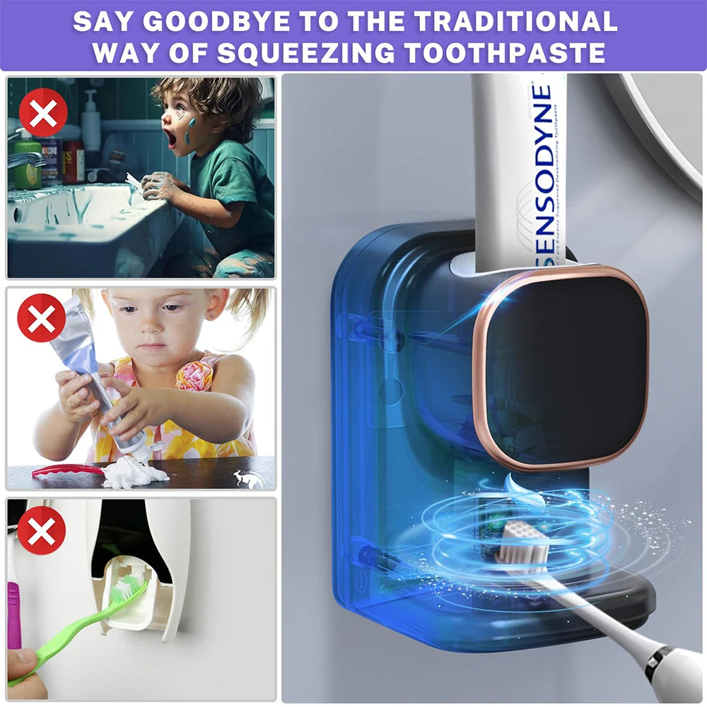 Automatic Toothpaste Squeezer - Adjustable Bathroom Accessory - ZOOMNSTORE