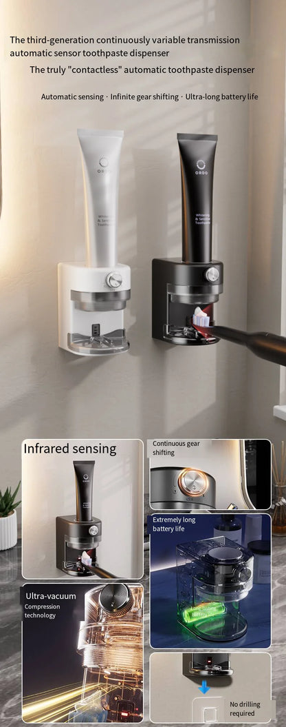 Automatic Toothpaste Squeezer - Adjustable Bathroom Accessory - ZOOMNSTORE