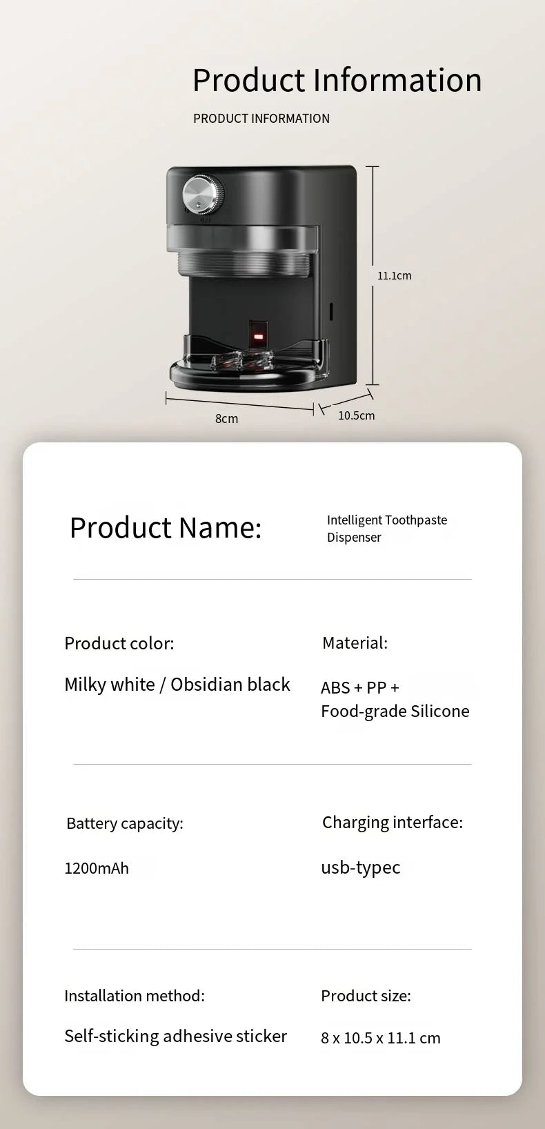 Automatic Toothpaste Squeezer - Adjustable Bathroom Accessory - ZOOMNSTORE