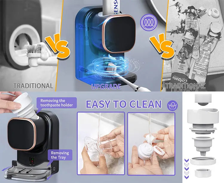 Automatic Toothpaste Squeezer - Adjustable Bathroom Accessory - ZOOMNSTORE