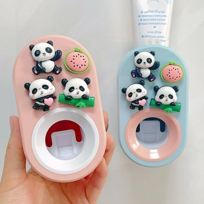 Automatic Toothpaste Dispenser  Toothbrush Holder - Wall-Mount Squeezer for Bathroom - ZOOMNSTORE